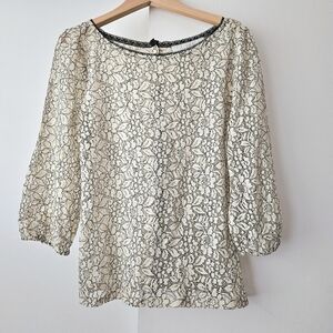 LOFT Creamy Lace Top Y2k